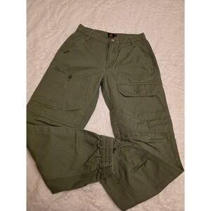 Five Star General women's  Olive Green Cotton Twill Cargo Jogger Pants Size 7/28